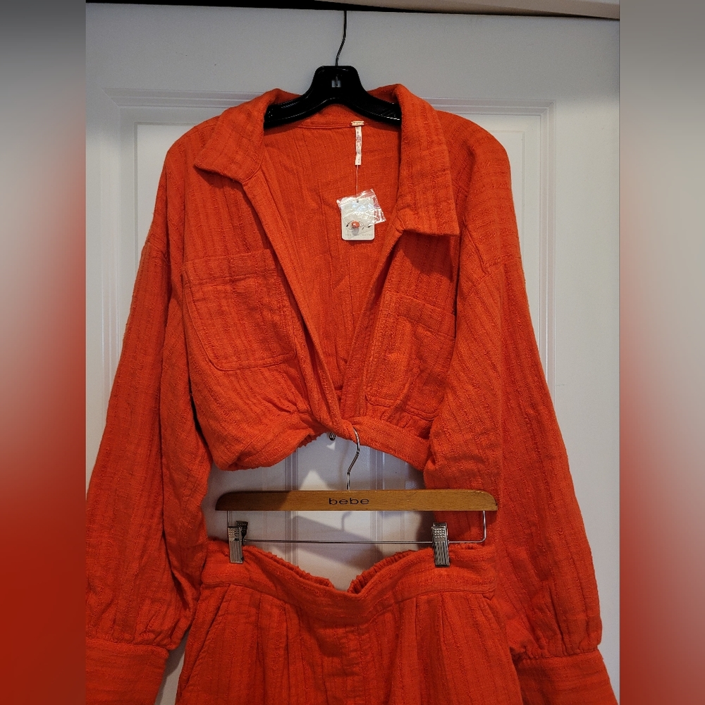 Free People Gauze Shorts Set, Size L